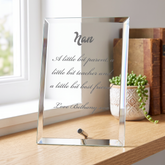 Personalised Nan Glass Plaque | Engraved 4In X 5In Gift For Nan Personalised Crystal Glass ukgiftstoreonline