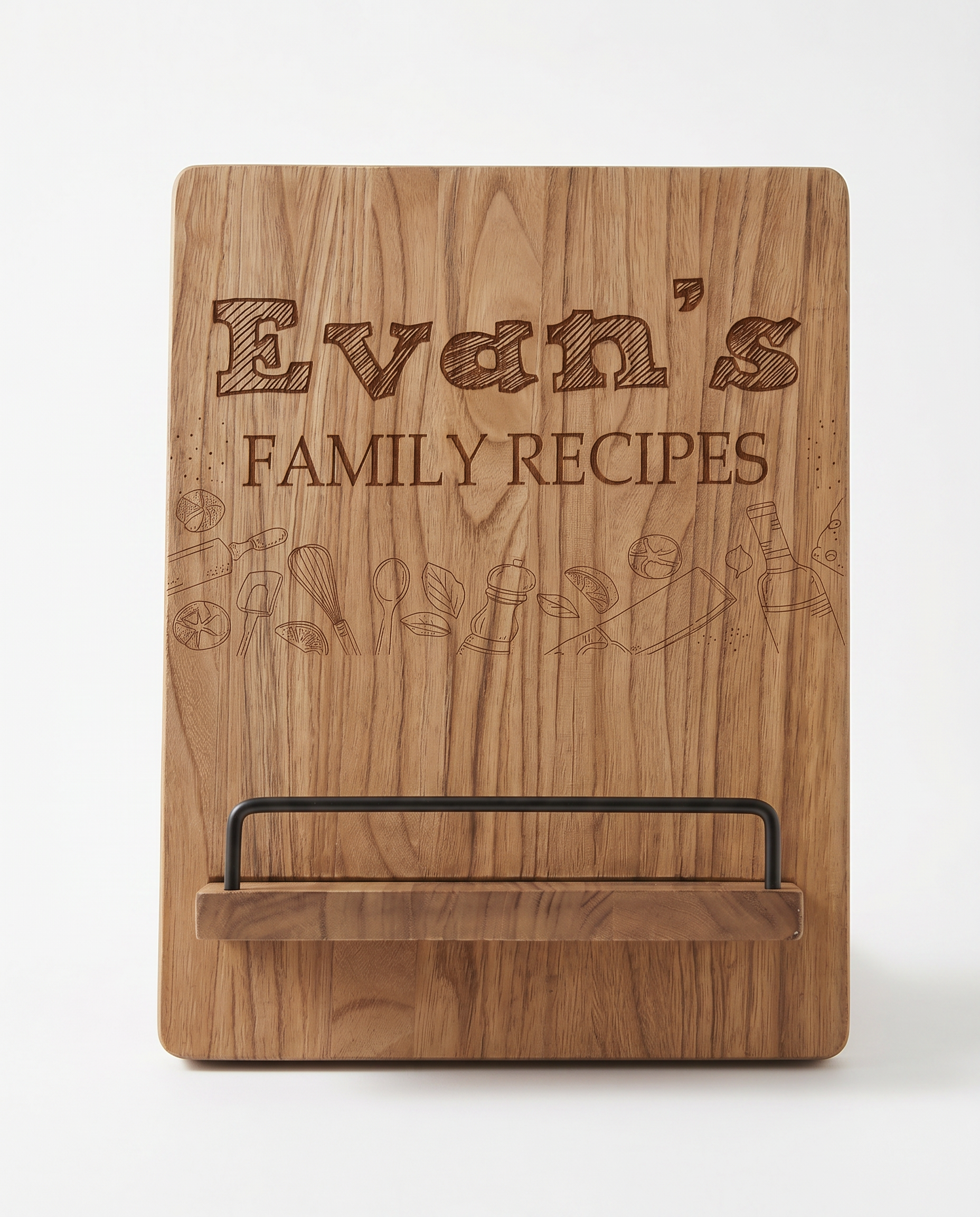 Personalised Family Recipe Book Or Tablet Stand For Kitchen Gift recipe book holder ukgiftstoreonline
