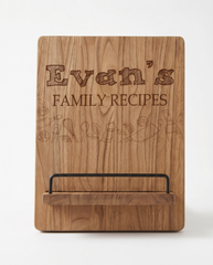 Personalised Family Recipe Book Or Tablet Stand For Kitchen Gift recipe book holder ukgiftstoreonline