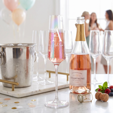 Personalised Champagne Flute – Tall Prosecco Glass | Custom Engraved Rainbow Glassware Gift Champagne Glasses ukgiftstoreonline