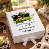 Pet Memorial Box, Personalised Paw Print Photo Keepsake For Pets ukgiftstoreonline