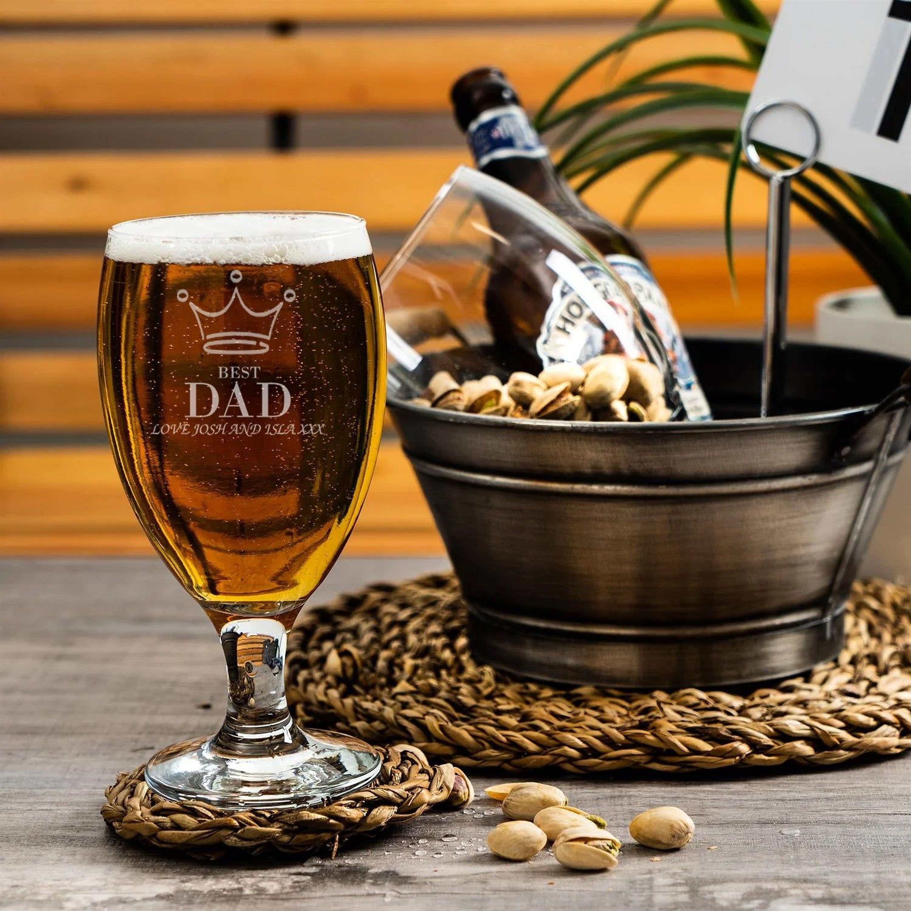 Personalised Dad Birthday Craft Beer Cider Ale Glass Gift for Fathers Day 1 Pint Personalised Birthday Gift ukgiftstoreonline