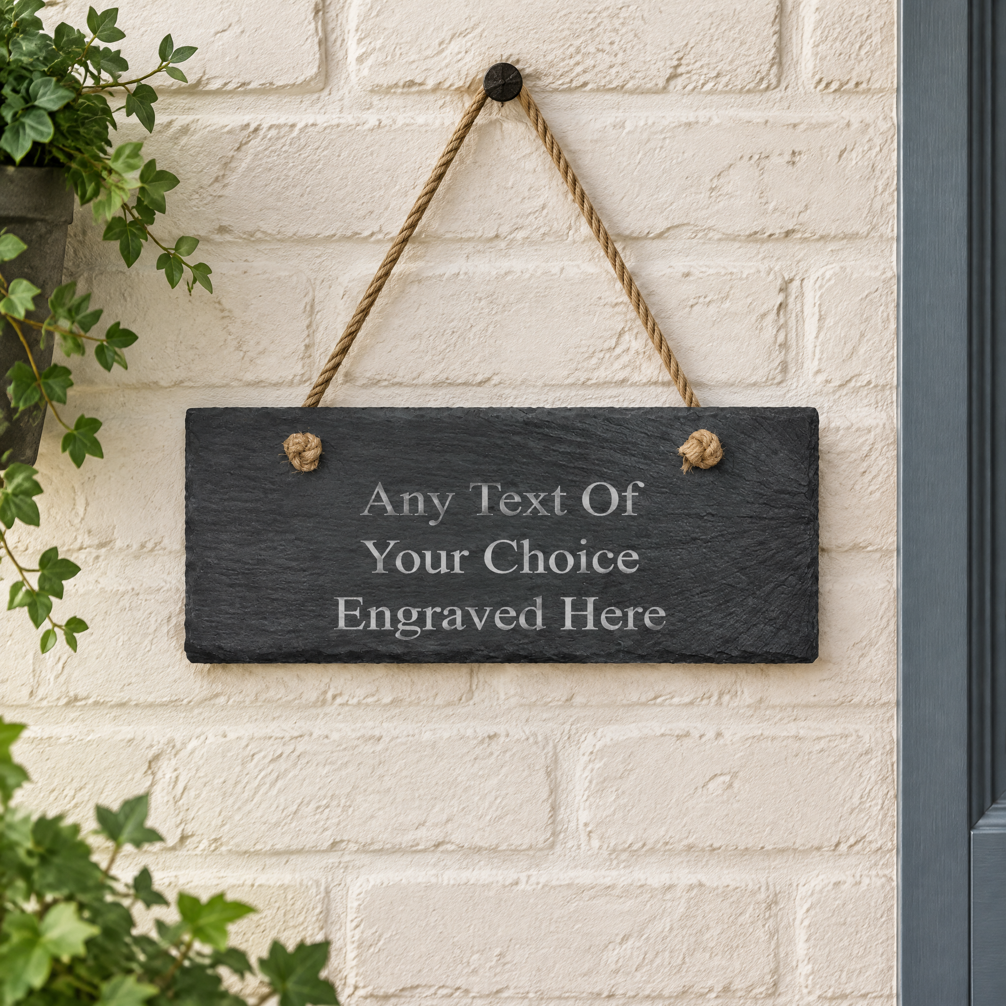 Engraved Slate Plaque, Personalised Rectangle Sign, Outdoor Ready Personalised Slates ukgiftstoreonline