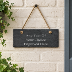 Engraved Slate Plaque, Personalised Rectangle Sign, Outdoor Ready Personalised Slates ukgiftstoreonline