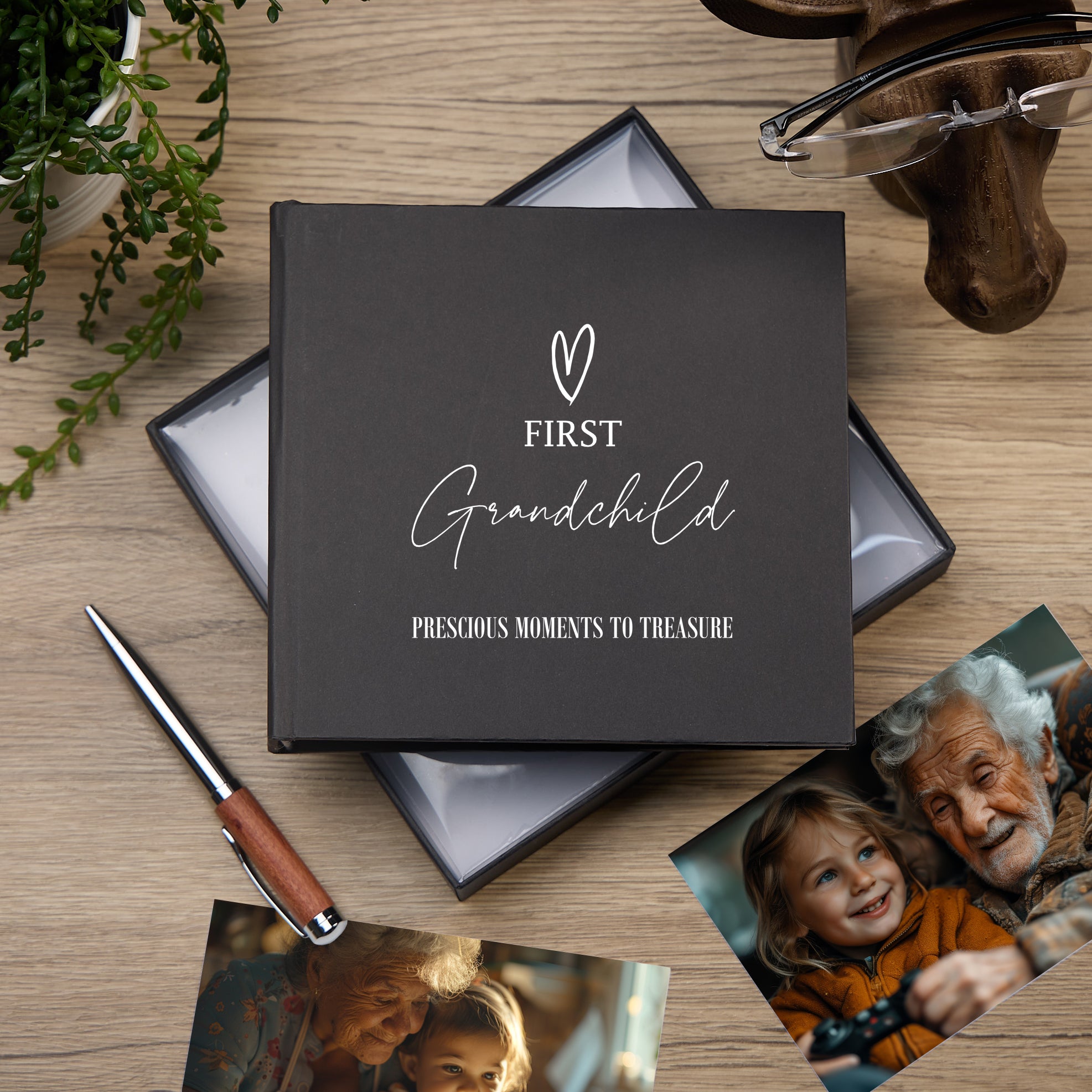 First Grandchild Memories Black Photo Picture Album 50 x 6"x4" Photo album ukgiftstoreonline