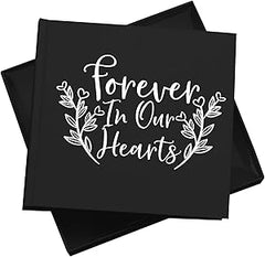 Forever In Our Hearts Black Memorial Remembrance Photo Album 50 x 6 by 4 Photos Pack of 5 Wholesale Trade