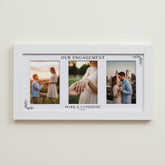 Custom Engagement Photo Collage Print With Mount and White Wood Frame Engagement Photo Frame ukgiftstoreonline