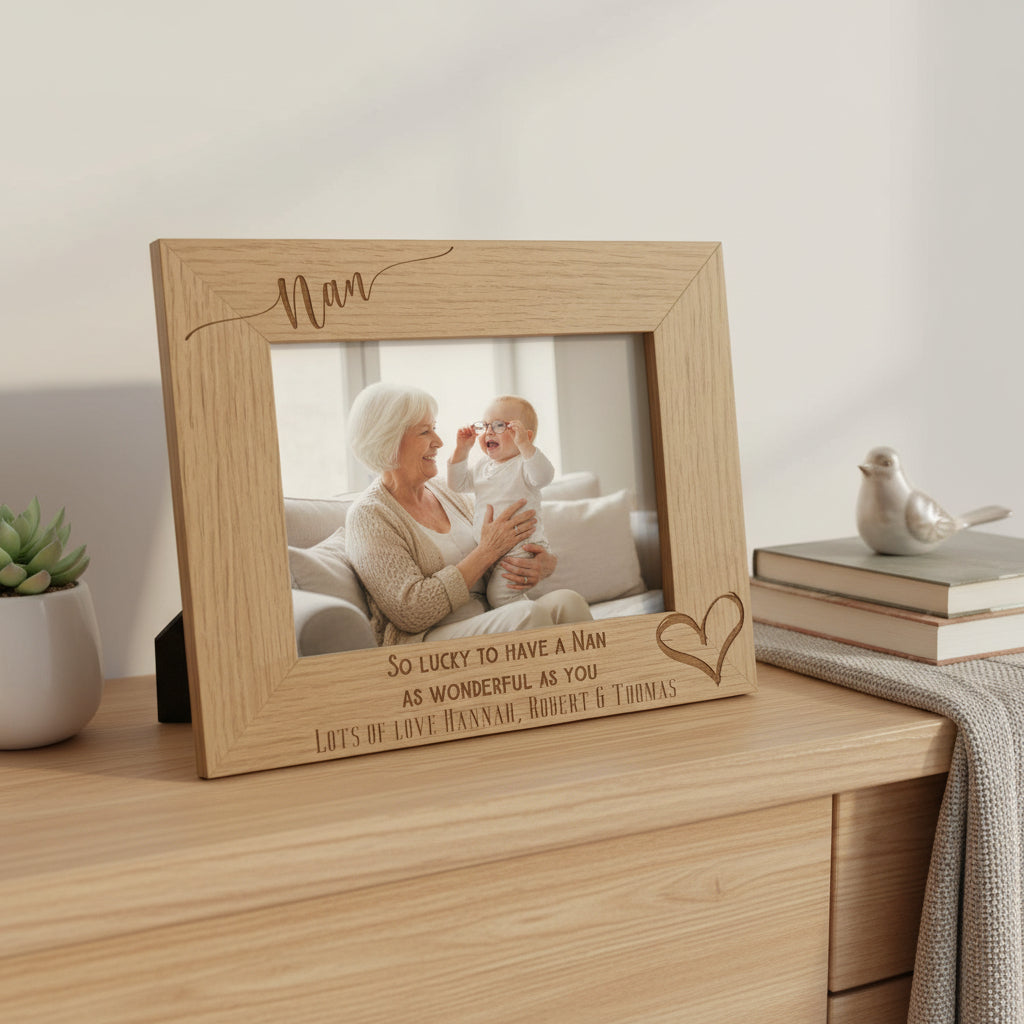 Personalised Nan As Wonderful As You Engraved Wooden Photo Frame gift Nan Photo Frame ukgiftstoreonline 4 x 6 Inch