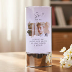 Personalised Son Memorial Remembrance LED Lamp Light With Photo Personalised Lights ukgiftstoreonline