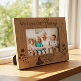 We Love Our Nanny To The Moon and Back Engraved Wooden Photo Frame Gift Nanny Photo Frame ukgiftstoreonline