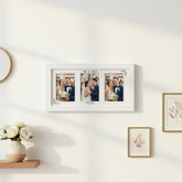 Custom Wedding Day Photo Collage Print With Mount and White Wood Frame Anniversary Photo Frame ukgiftstoreonline