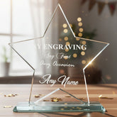 Large Jade Glass Personalised Star Trophy Any Engraving Personalised Gifts ukgiftstoreonline