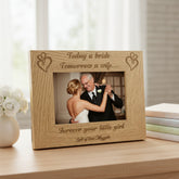 Father Of The Bride Forever Your Girl Engraved Wooden Photo Frame Personalised Gift Photo Frame ukgiftstoreonline 8 x 10 Inches