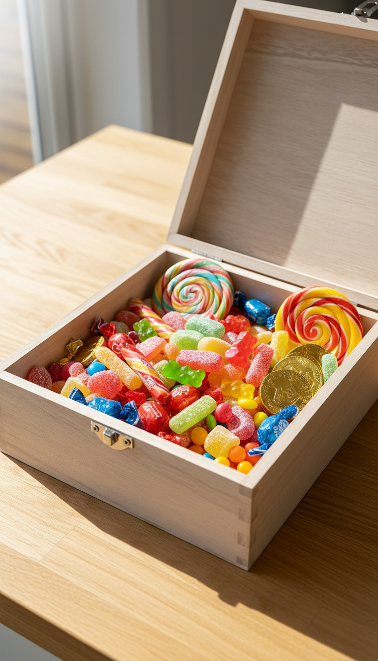 Personalised Engraved Sweets Wooden Box Gift For Birthdays Fathers Day Mothers Day or Christmas Personalised Gifts ukgiftstoreonline