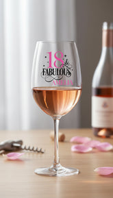 Personalised Fabulous Any Age and Name Wine Glass Gift for Her 18th, 21st, 30th, 40th, 50th, 60th Personalised Wine Glasses ukgiftstoreonline