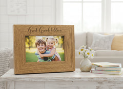 Great Grandchildren Engraved Wooden finish Photo Frame Grandchildren Photo Frame ukgiftstoreonline
