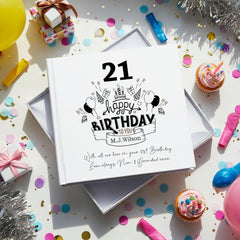 Personalised Any Age Happy Birthday Photo album Gift 18th, 21st, 30th, 40th, 50th, 60th Birthday Photo Album ukgiftstoreonline