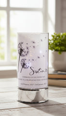 Personalised Sister Memorial Led Lamp With Dandelions Personalised Lights ukgiftstoreonline