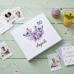 Personalised Any Age Birthday Photo Album With Butterflies 13th 16th 18th 21st 30th 40th 50th 60th 70th Photo Album ukgiftstoreonline
