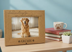 Personalised Pet Remembrance Engraved Wooden Photo Frame I Loved You For All Your Life Pet Photo Frame ukgiftstoreonline