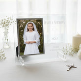 Personalised First Holy Communion Large Engraved Glass Photo Frame In Lined Gift Box Photo Frame ukgiftstoreonline