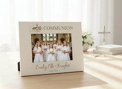 Personalised Communion Day Photo Frame With Church Sketch ukgiftstoreonline