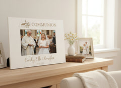 Personalised Communion Day Photo Frame With Church Sketch ukgiftstoreonline