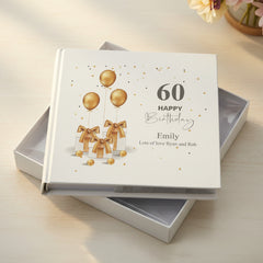 Personalised 60th Birthday Photo Album Gift With Presents Personalised Photo Album ukgiftstoreonline