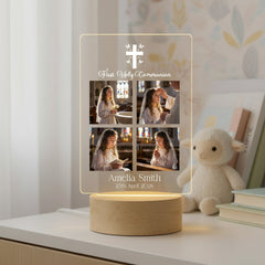 Personalised Gifts for First Holy Communion Day Photo Frames Picture Light-Up Gift Ideas For Boys and Girls