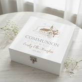 Personalised Communion Wooden Box Memories Keepsake Gift With Church ukgiftstoreonline