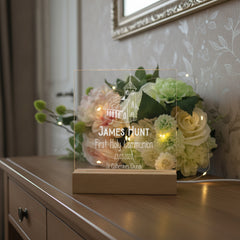 Personalised Communion LED Night Lamp With Church Design ukgiftstoreonline