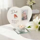 Thinking Of You Dad Memorial Heart Shaped Tea Light Candle Holder Tea Light Holder ukgiftstoreonline