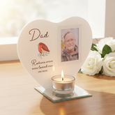 Thinking Of You Dad Memorial Heart Shaped Tea Light Candle Holder Tea Light Holder ukgiftstoreonline