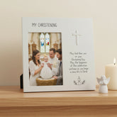 Christening Photo Frame Gift Metal Embossed Finish With Gift Box Photo Frame ukgiftstoreonline