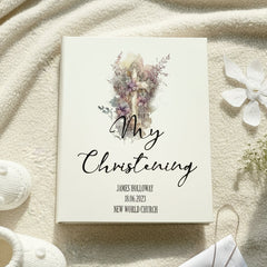 Personalised My Christening Photo Album With Sleeves 100 x 6x4 Capacity Personalised Photo Album ukgiftstoreonline