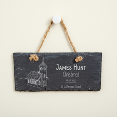 Personalised Engraved Christening Slate Stone Plaque Keepsake Gift Personalised Slates ukgiftstoreonline
