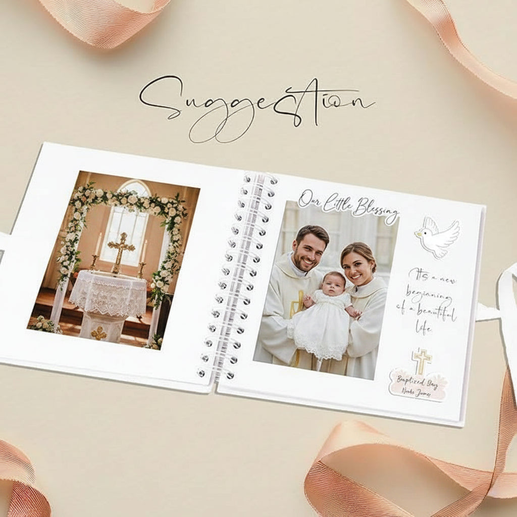 Personalised Our Christening Guest Book, Photo Album or Scrapbook Scrapbook ukgiftstoreonline