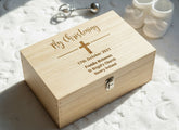 Personalised Large Wooden Christening Keepsake Memories Box Gift Keepsake Memory Box ukgiftstoreonline