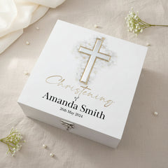 Personalised Christening Wooden Box Memories Keepsake Gift Keepsake Wooden Box ukgiftstoreonline