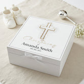 Personalised Christening Keepsake Box Gift With Vintage Finish Keepsake Boxes ukgiftstoreonline