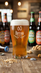 Engraved Personalised Birthday Pint Beer Glass Gift with Emblem personalised beer glasses ukgiftstoreonline