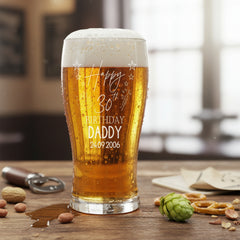 30th Birthday Personalised Beer Glasses Gift for Him with Star Design personalised beer glasses ukgiftstoreonline