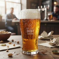 60th Birthday Personalised Beer Glasses Gift for Him with Star Design personalised beer glasses ukgiftstoreonline