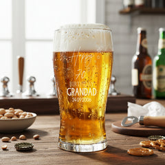 70th Birthday Personalised Beer Glasses Gift for Him with Star Design personalised beer glasses ukgiftstoreonline