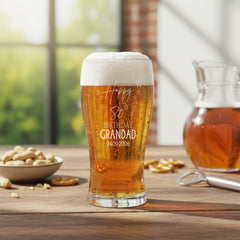 80th Birthday Personalised Beer Glasses Gift for Him with Star Design personalised beer glasses ukgiftstoreonline