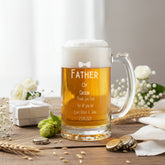 Personalised Engraved Father of The Groom Beer Glass With Gift Box personalised beer glasses ukgiftstoreonline
