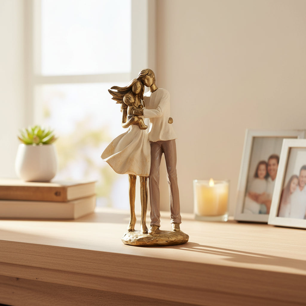 Family Love Resin Sculpture New Parents Baby Home Decor Figurine Gift ukgiftstoreonline