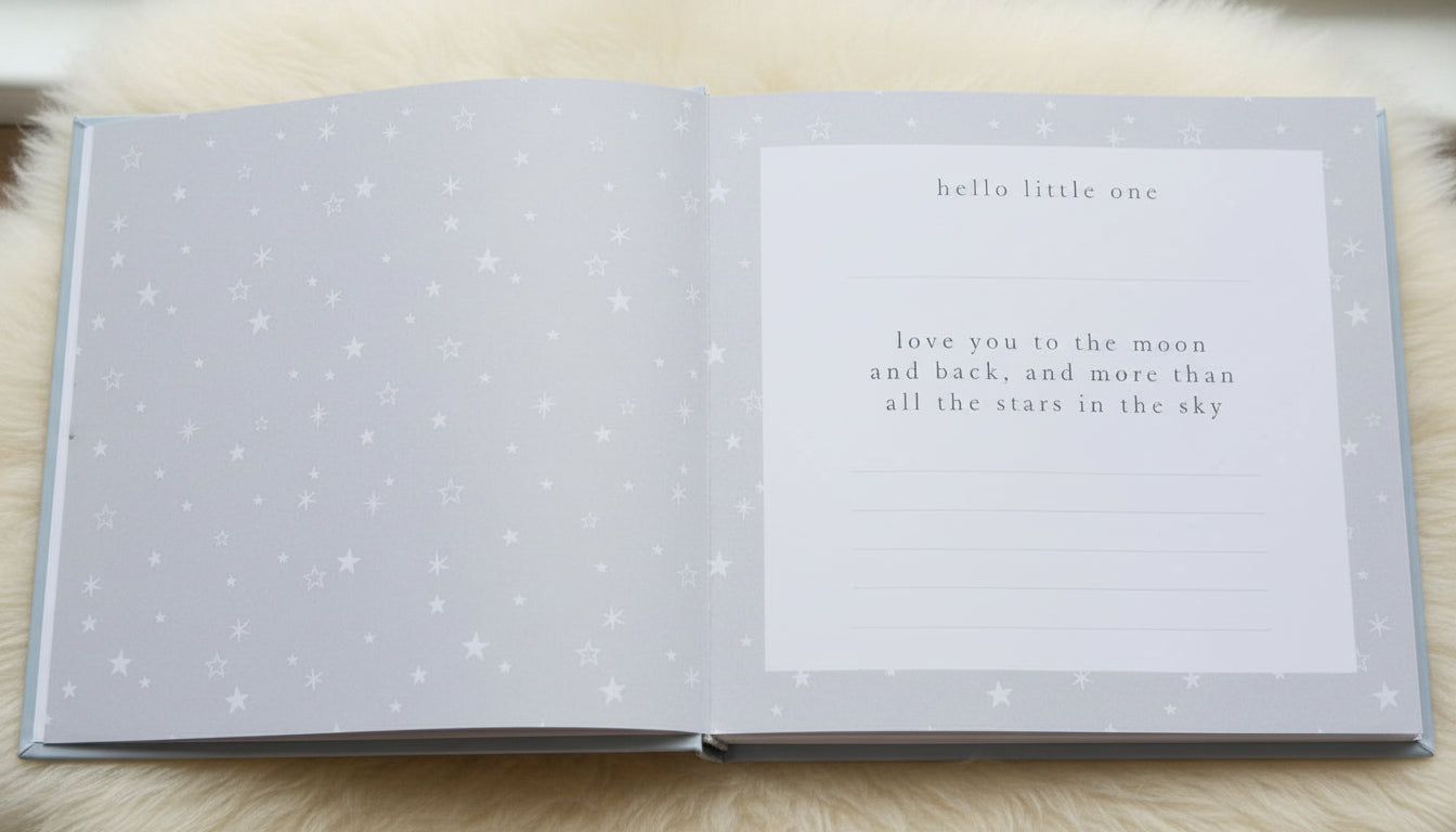PERSONALISED BABY BOY PHOTO ALBUM 50 PICTURES BLUE AND SILVER Baby Photo Album ukgiftstoreonline