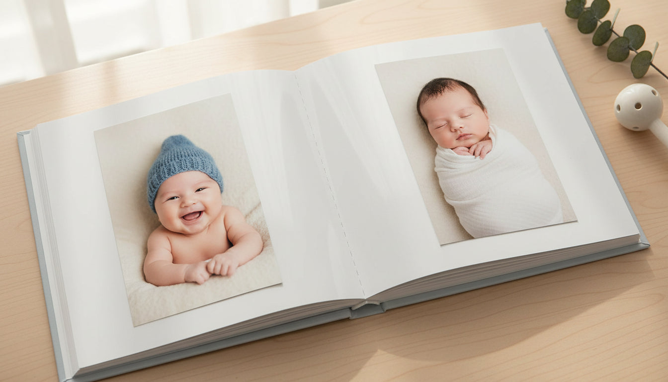 PERSONALISED BABY GIRL PHOTO ALBUM 50 PICTURES PINK AND SILVER Baby Photo Album ukgiftstoreonline