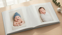 PERSONALISED BABY GIRL PHOTO ALBUM 50 PICTURES PINK AND SILVER Baby Photo Album ukgiftstoreonline